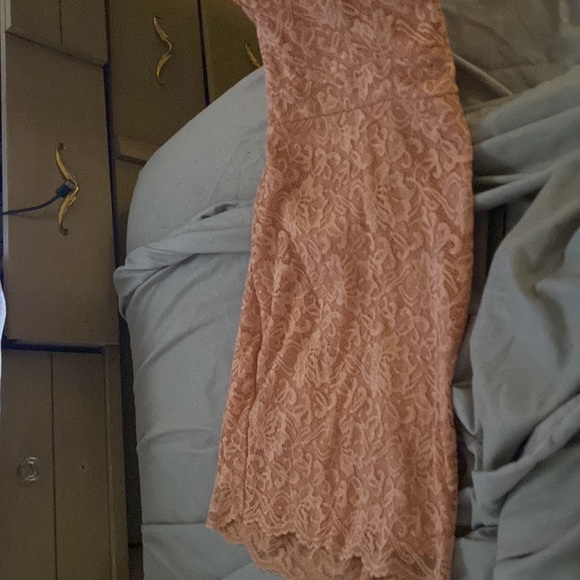 Peachy pink midi dress racer zipp back - Picture 4 of 4